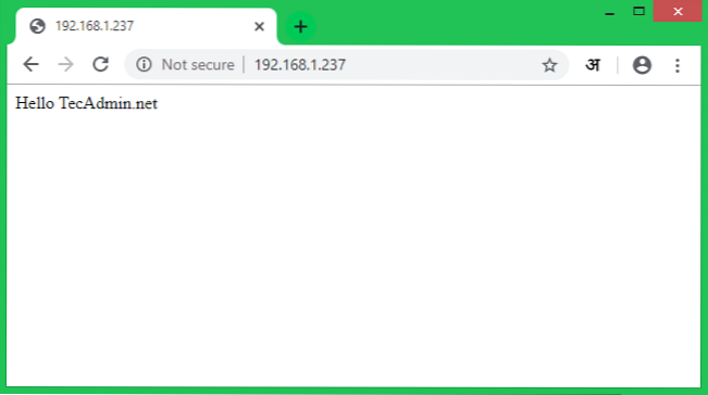 Jak zainstalować i skonfigurować Apache na CentOS / RHEL 8