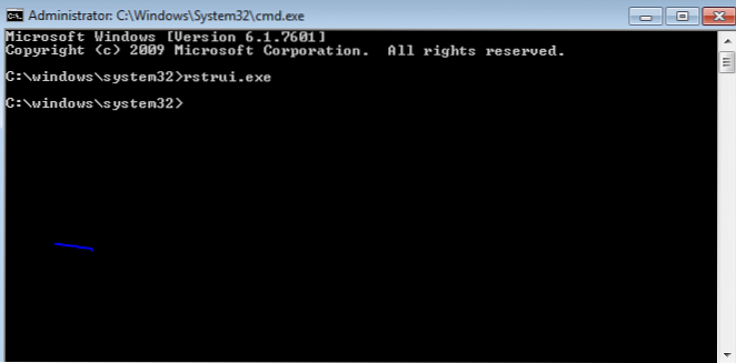 how to restore with command prompt