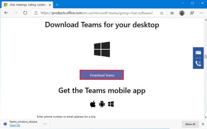 Team chat download